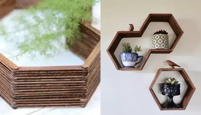 Hexagon Honeycomb Shelves / how to make DIY shelves at home?