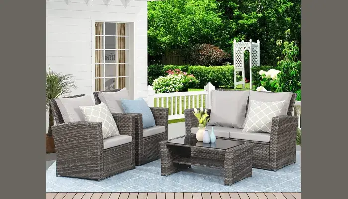 4 Piece Outdoor Patio Sofa Sets / best outdoor rattan sofas
