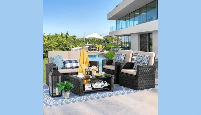 Wicker Rattan Sectional Sofa set / best outdoor rattan sofas