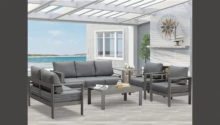Modern Outdoor Conversation Set Sectional Sofa / best outdoor rattan sofas