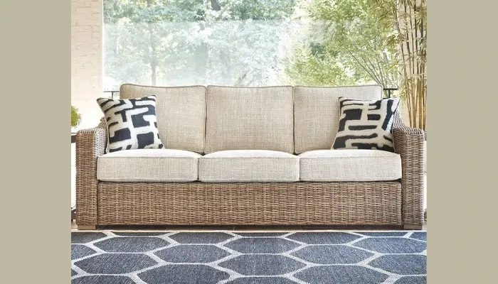 Beachcroft Outdoor Wicker Patio Sofa / best outdoor rattan sofas