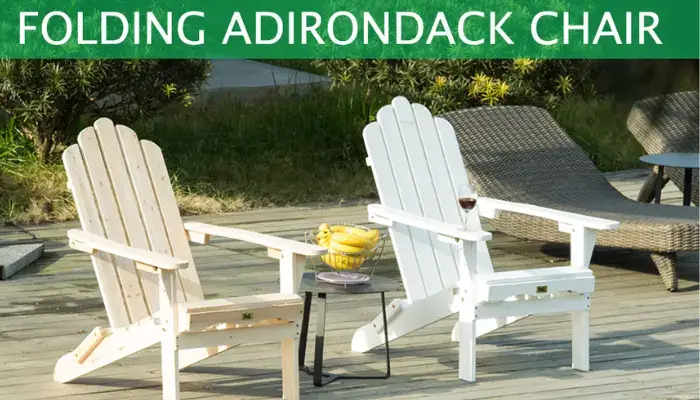 White Wood Folding Adirondack Chair / Best Folding Wooden Adirondack Chairs