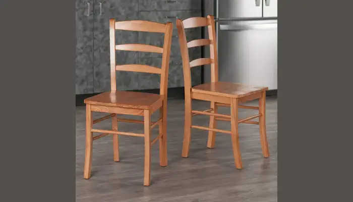 Benjamin's natural wood ladder-back dining chair / best ladder-back dining room chairs