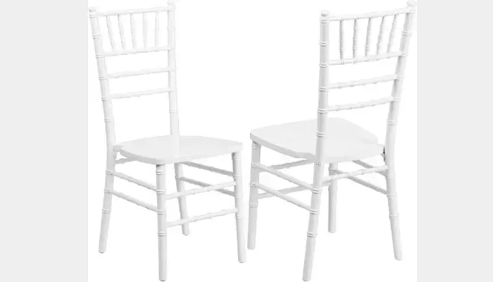 White Wood Chiavari ladder back Chair / best ladder-back dining room chairs