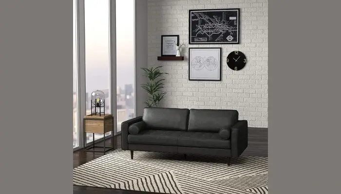 Mid-Century Modern Tufted Loveseat Sofa / best Chesterfield sofas