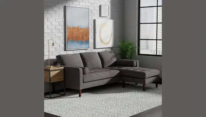 Aiden Mid-Century Modern Reversible Sectional Sofa / Best-Upholstered Sofas