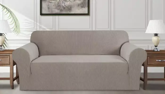 Jacquard Fabric Sofa Slipcover / Best Slipcover for an English Roll Arm Sofa