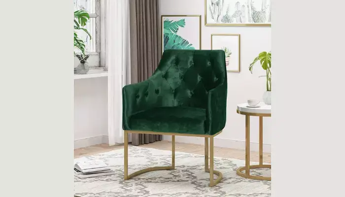 Fern Modern Tufted Glam Accent Chair / Best Chesterfield Accent Chairs  