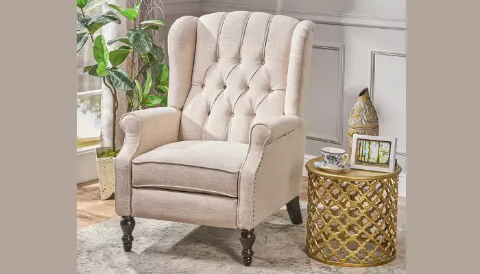 Elizabeth Tufted Fabric Accent chair / Best Wingback Accent Chairs