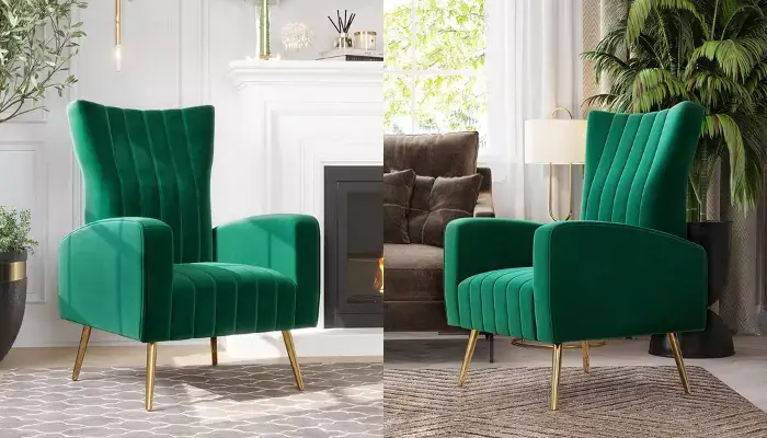 Modern Upholstered Wingback Vanity Chair / Best Wingback Accent Chairs