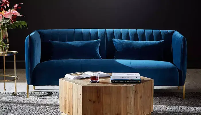 Velvet tufted Sofa / best sofas for heavy people