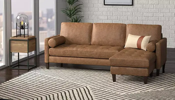 Mid-Century Modern Reversible Sectional Sofa / best and most comfortable sofas