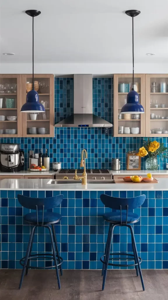 10 Beautiful Kitchen Design Ideas That Will Transform Your Space/Go Bold with a Colorful Backsplash