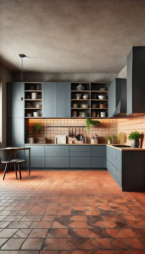 Charcoal/15 Timeless Kitchen Cabinet Colors to Complement Terracotta Floors