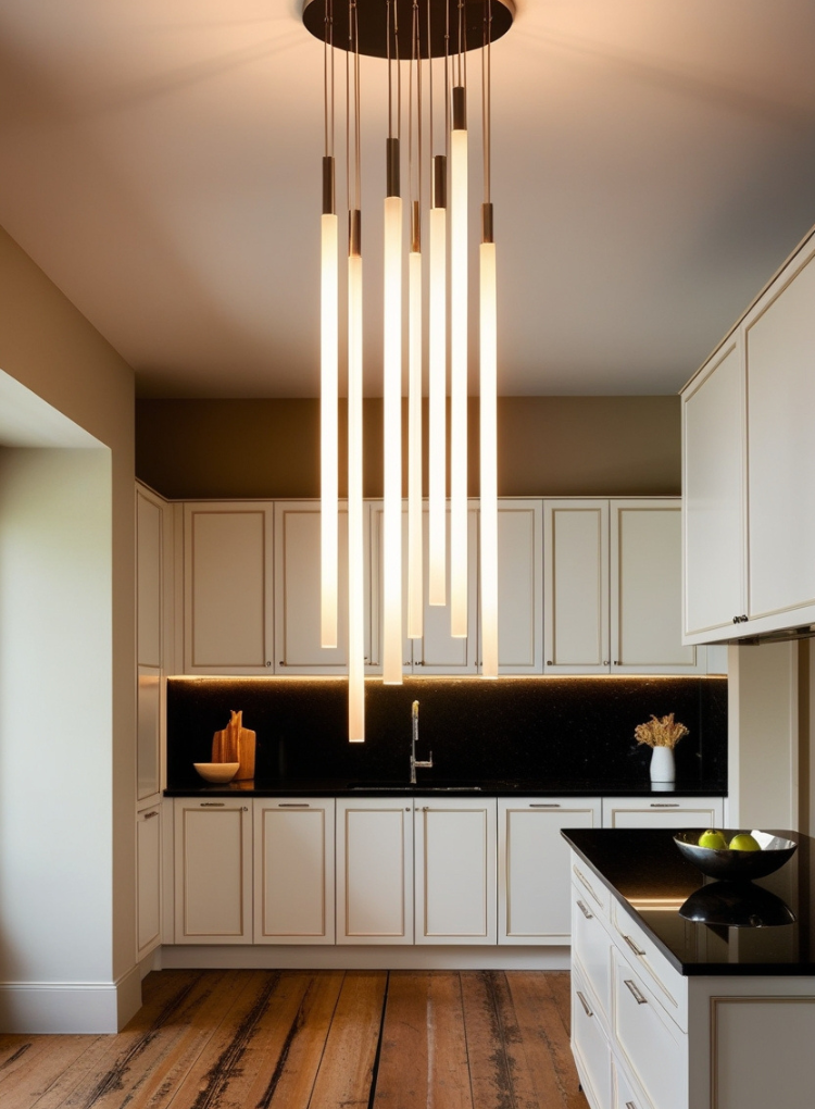 Pendant Light Designs for a White and Wood Kitchen