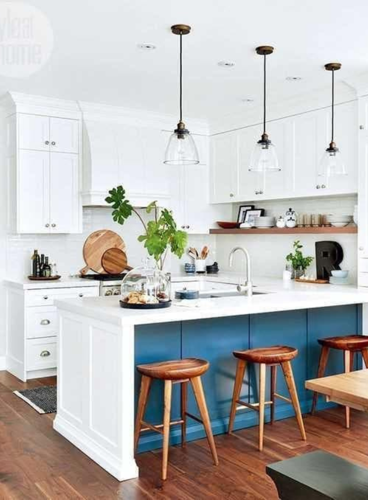 Pendant Light Designs for a White and Wood Kitchen