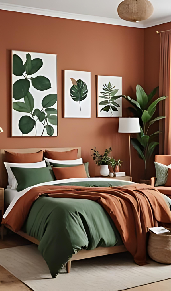 colors with saga green bedding