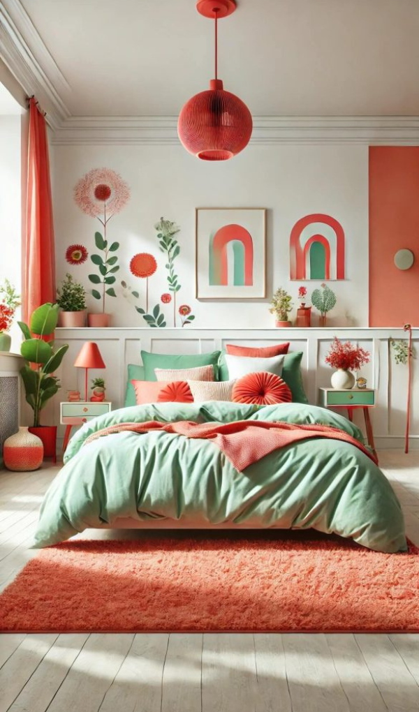 colors with saga green bedding