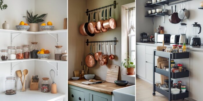 How to Organize a Small Kitchen Without Cabinets