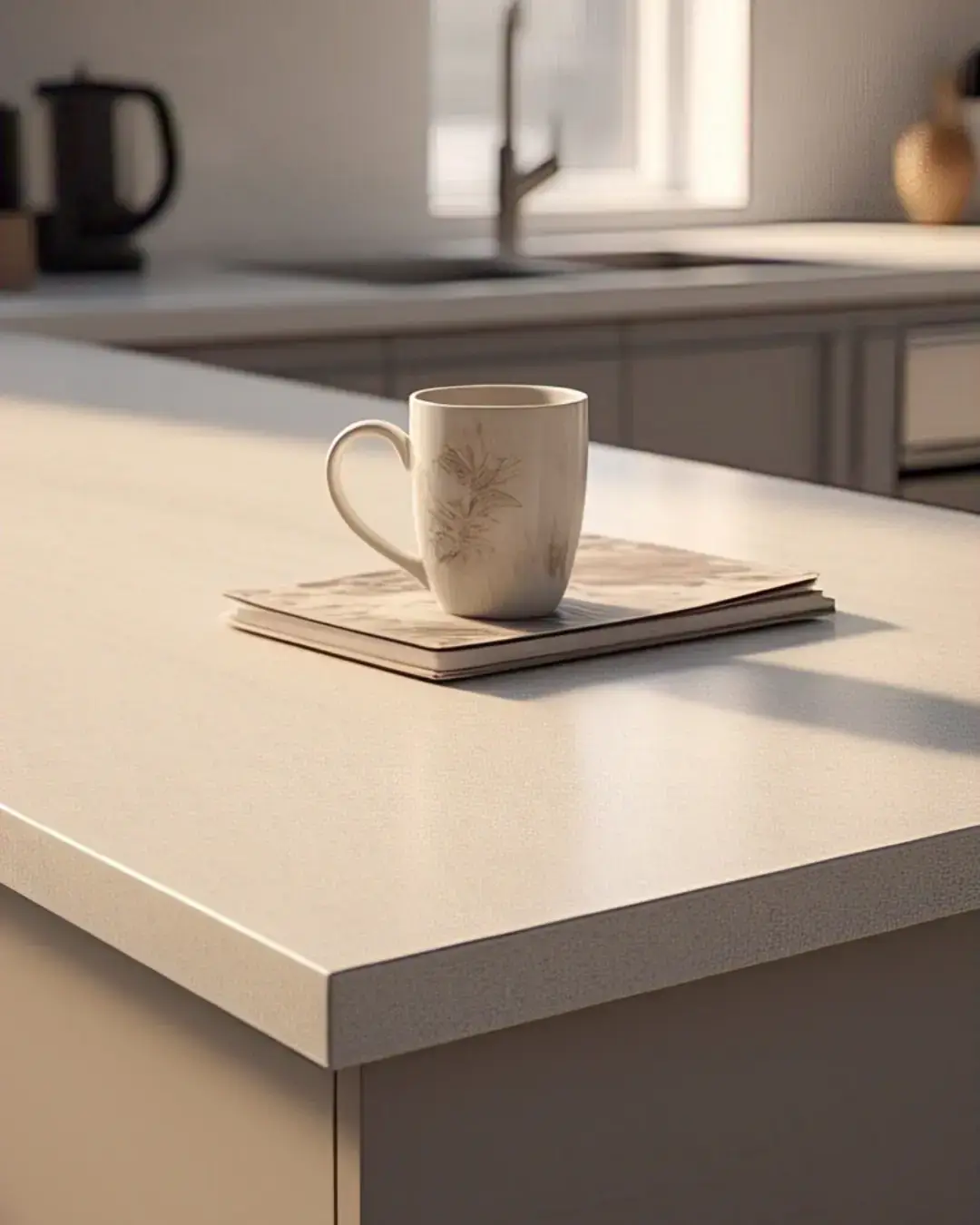 Straight Edge Countertops: A Minimalist’s Dream for Modern Kitchens 8 Even budget-friendly laminate can look polished with straight edges. Newer designs make it look like the real deal, too.