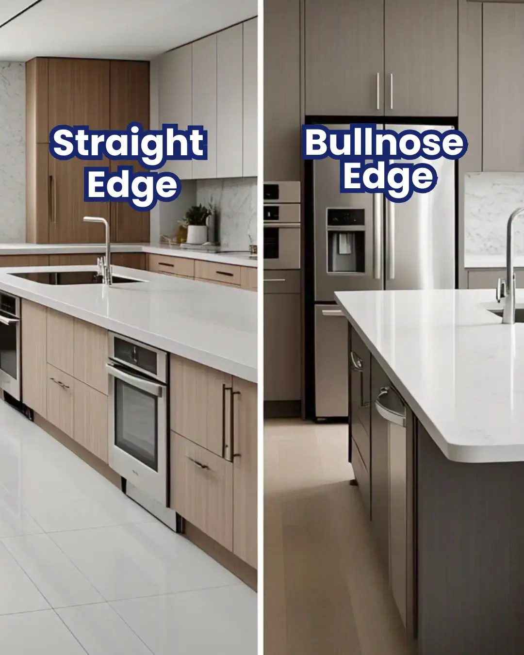 Straight Edge Countertops: A Minimalist’s Dream for Modern Kitchens 3 Different Types of Countertop Edge Styles / Straight Edge vs. Bullnose Edge