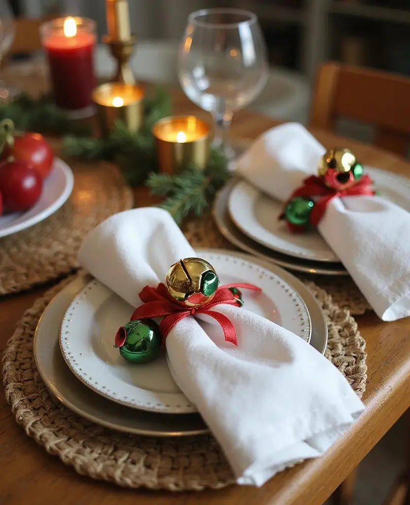15 Budget-Friendly DIY Christmas Decorations for Your Kitchen (Incredible #11!) 51 15 Budget-Friendly DIY Christmas Decorations for Your Kitchen (Incredible #11!) - 8. Jingle Bell Napkin Rings