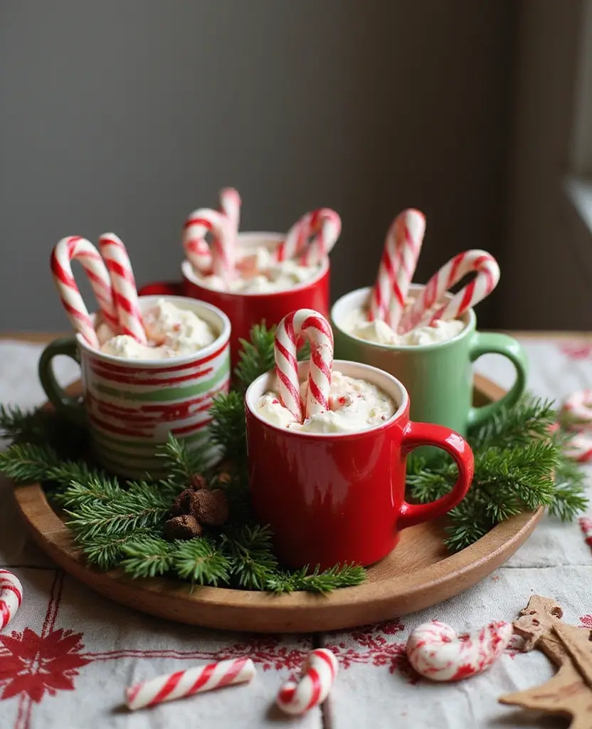 15 Easy and Low-Cost Christmas Centerpiece Ideas to Elevate Your Holiday Table (Wait Until You See #9!) - 11. Festive Mug Display