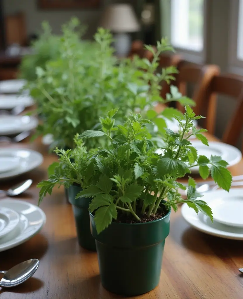15 Easy and Low-Cost Christmas Centerpiece Ideas to Elevate Your Holiday Table (Wait Until You See #9!) - 13. Fresh Herb Centerpiece
