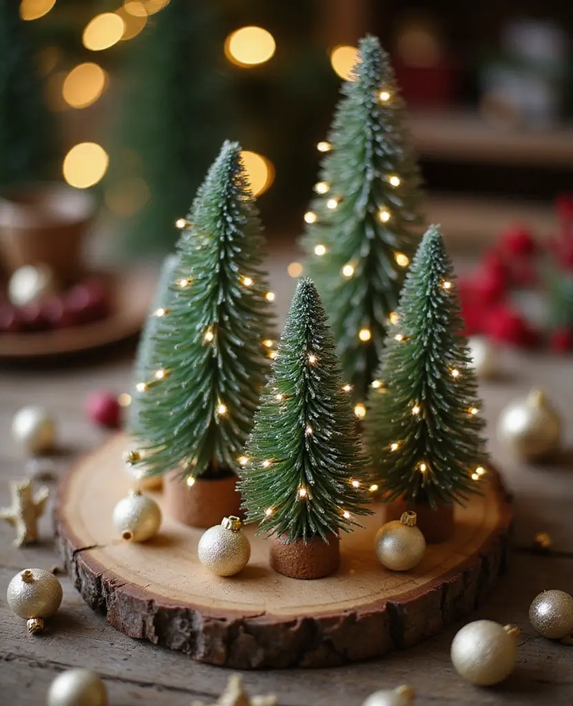 15 Easy and Low-Cost Christmas Centerpiece Ideas to Elevate Your Holiday Table (Wait Until You See #9!) - 6. Mini Christmas Trees