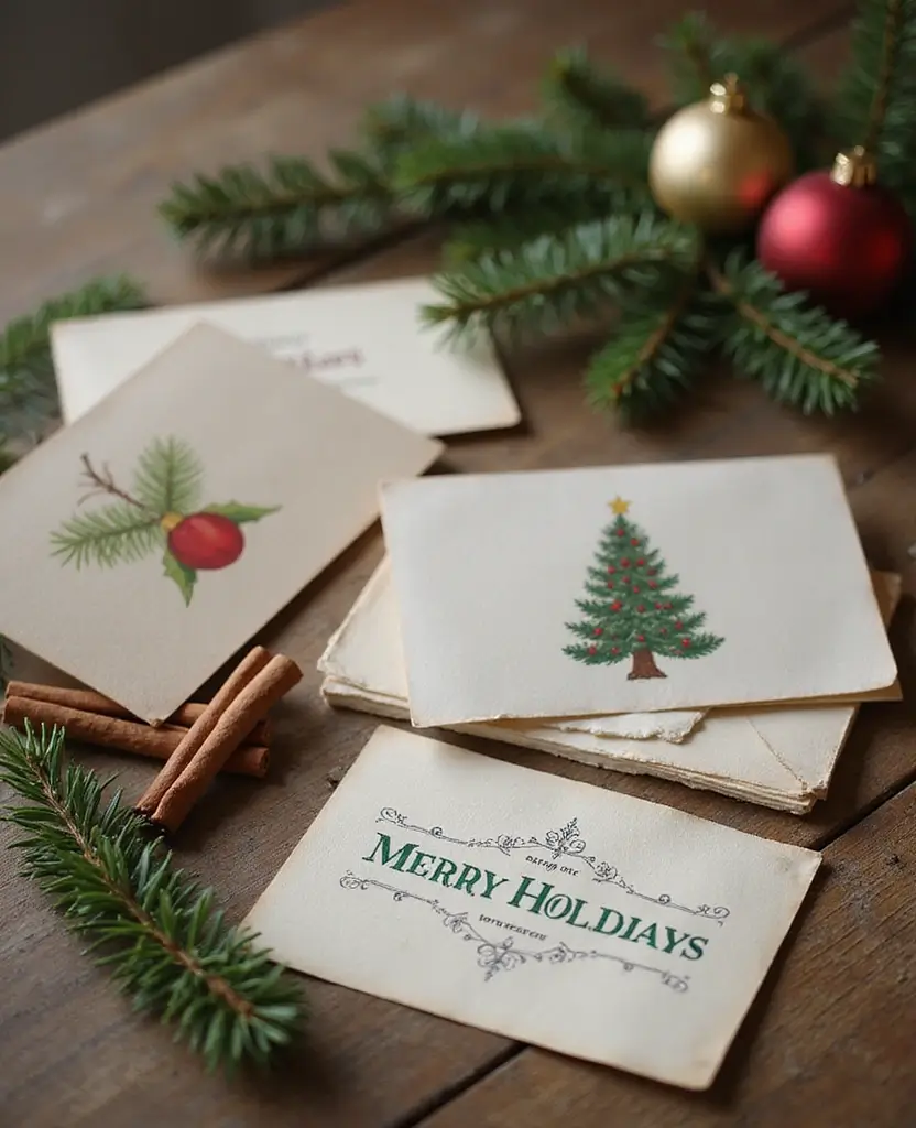 15 Nostalgic Christmas Aesthetic Ideas That'll Fill Your Heart with Holiday Cheer! 7 15 Nostalgic Christmas Aesthetic Ideas That'll Fill Your Heart with Holiday Cheer! - 2. Vintage Holiday Cards