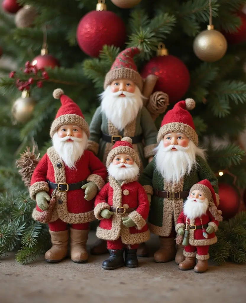 15 Nostalgic Vintage Christmas Decorations You'll Wish You Knew Sooner! 16 15 Nostalgic Vintage Christmas Decorations You'll Wish You Knew Sooner! - 3. Vintage Santa Figurines