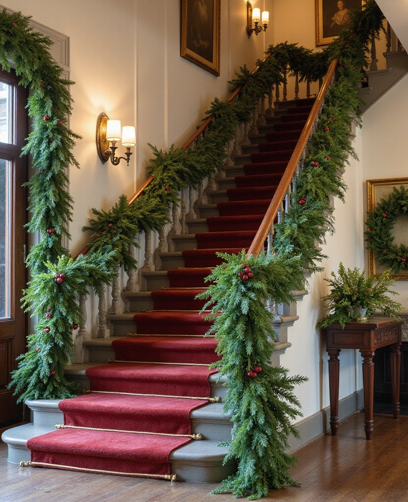 15 Old Money Christmas Decor Ideas That'll Make Your Home Sparkle with Elegance! 2 15 Old Money Christmas Decor Ideas That'll Make Your Home Sparkle with Elegance! - 1. Classic Greenery