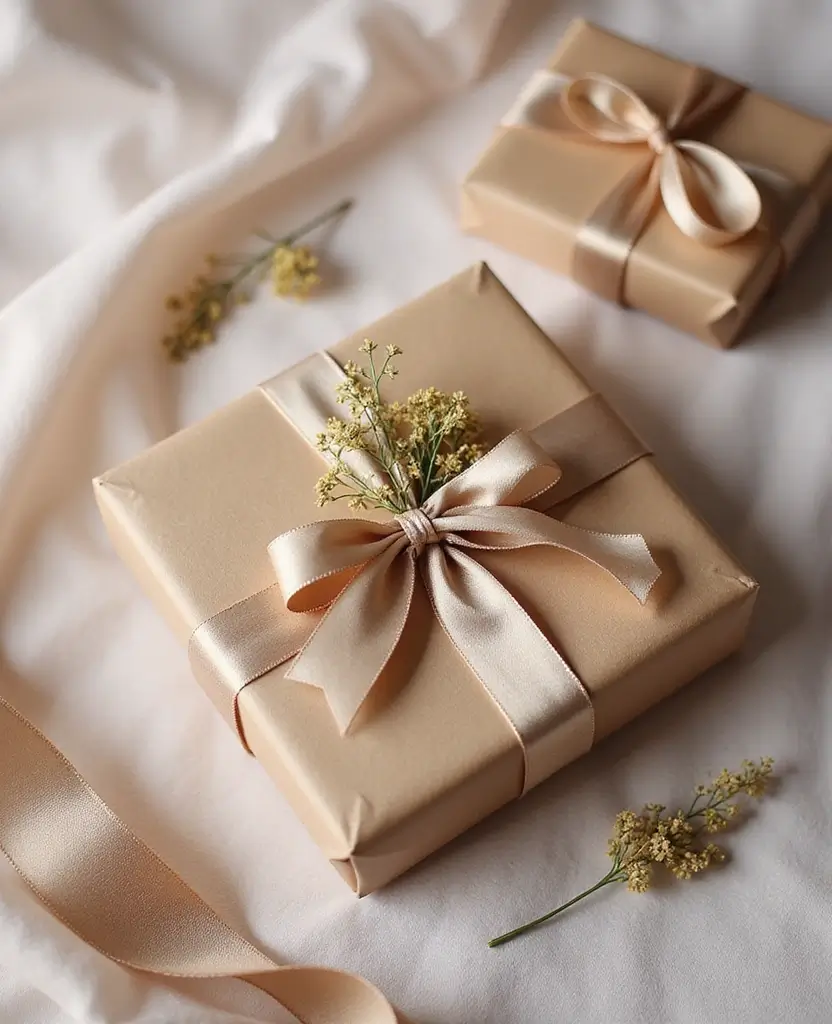 15 Old Money Christmas Decor Ideas That'll Make Your Home Sparkle with Elegance! 67 15 Old Money Christmas Decor Ideas That'll Make Your Home Sparkle with Elegance! - 10. Luxe Wrapping Paper