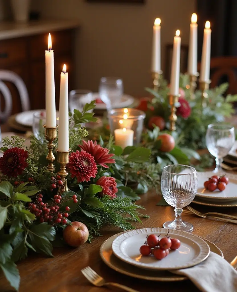 15 Old Money Christmas Decor Ideas That'll Make Your Home Sparkle with Elegance! 94 15 Old Money Christmas Decor Ideas That'll Make Your Home Sparkle with Elegance! - 14. Old-World Table Centerpiece
