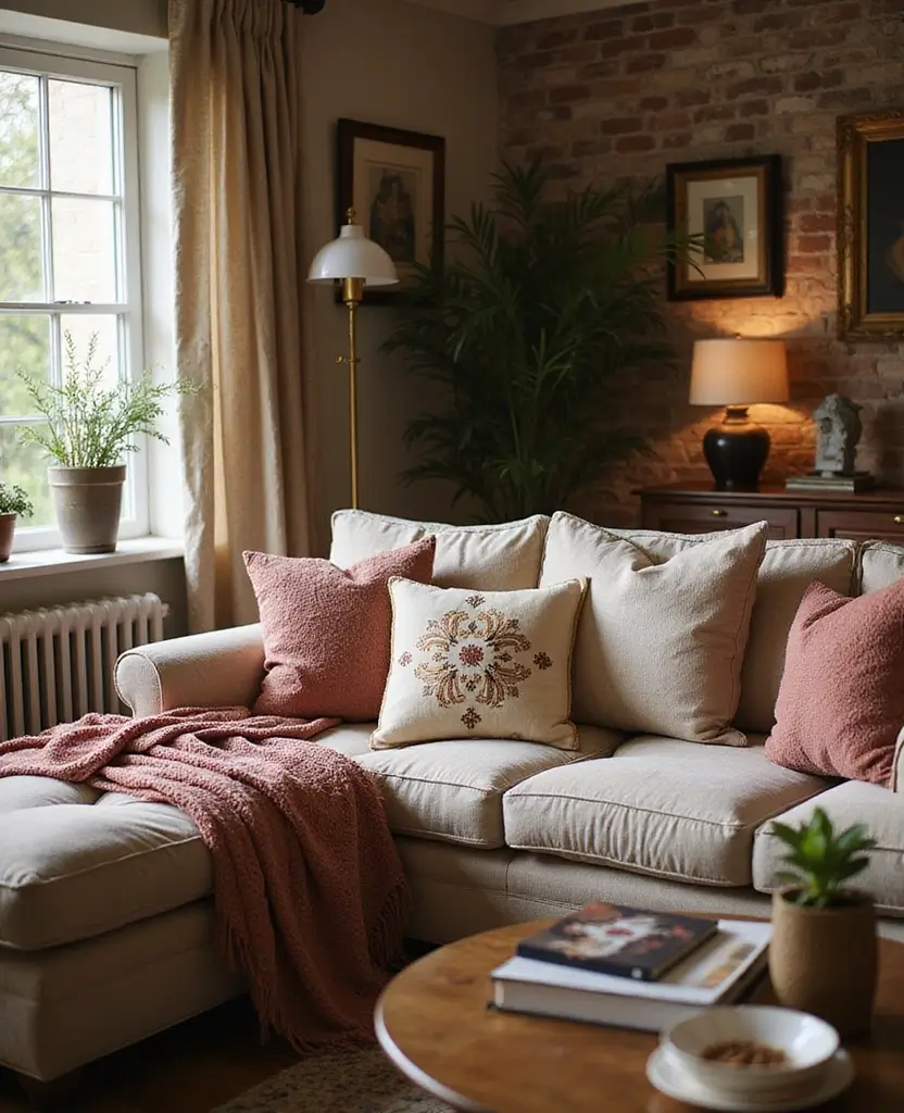 15 Old Money Christmas Decor Ideas That'll Make Your Home Sparkle with Elegance! 23 15 Old Money Christmas Decor Ideas That'll Make Your Home Sparkle with Elegance! - 4. Cozy Throws and Pillows