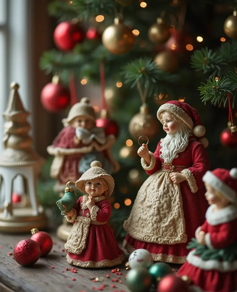 15 Old Money Christmas Decor Ideas That'll Make Your Home Sparkle with Elegance! 53 15 Old Money Christmas Decor Ideas That'll Make Your Home Sparkle with Elegance! - 8. Antique Accents