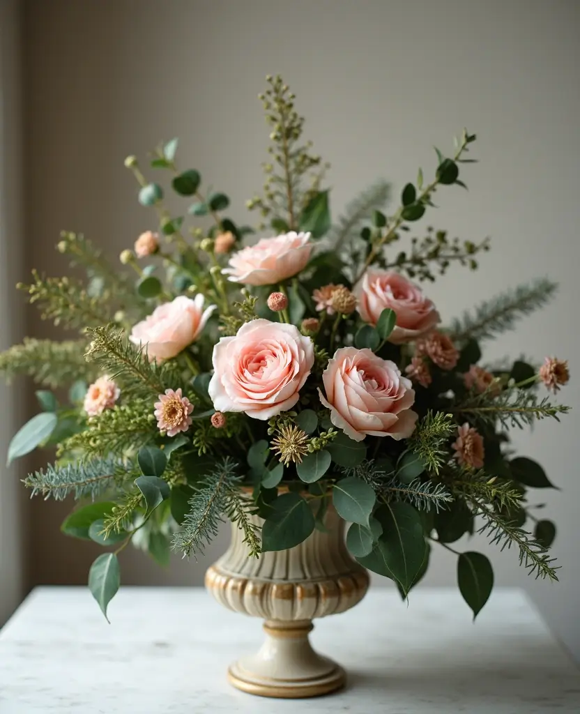 15 Old Money Christmas Decor Ideas That'll Make Your Home Sparkle with Elegance! 60 15 Old Money Christmas Decor Ideas That'll Make Your Home Sparkle with Elegance! - 9. Holiday Floral Arrangements