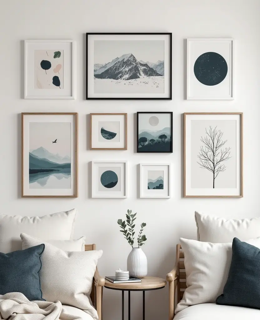 15 Scandinavian Christmas Decor Ideas That'll Transform Your Home into a Nordic Wonderland! 60 15 Scandinavian Christmas Decor Ideas That'll Transform Your Home into a Nordic Wonderland! - 9. Nordic Themed Wall Art