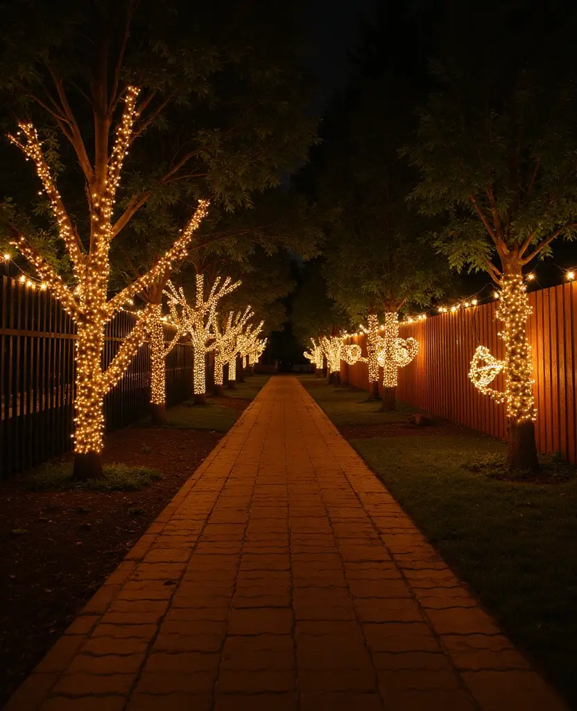 15 Stunning Outdoor Christmas Decorations That Light Up Your Pathway (You’ll Love #4!) - 1. Classic String Lights