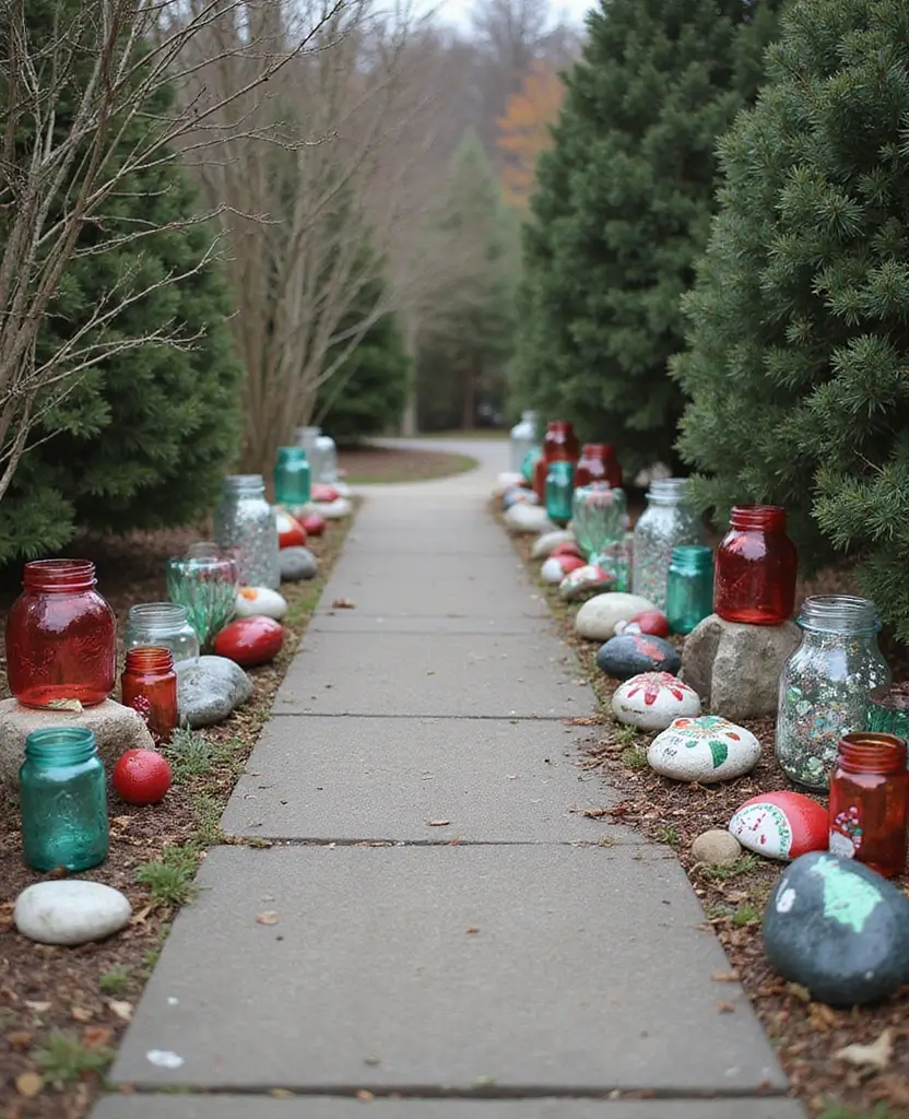 15 Stunning Outdoor Christmas Decorations That Light Up Your Pathway (You’ll Love #4!) - 11. Recycled Decor