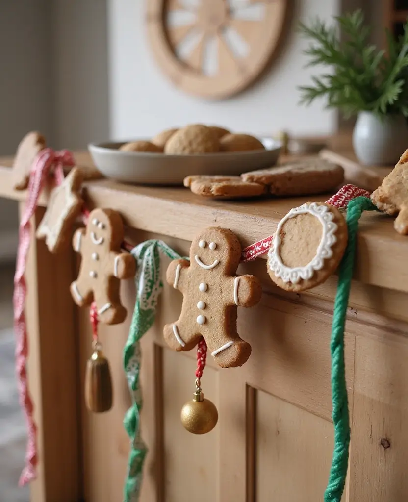 15 best Whimsical Christmas Kitchen Decor Ideas That'll Make You Believe in Holiday Magic! 2 15 Whimsical Christmas Kitchen Decor Ideas That'll Make You Believe in Holiday Magic! - 1. Gingerbread Cookie Garland
