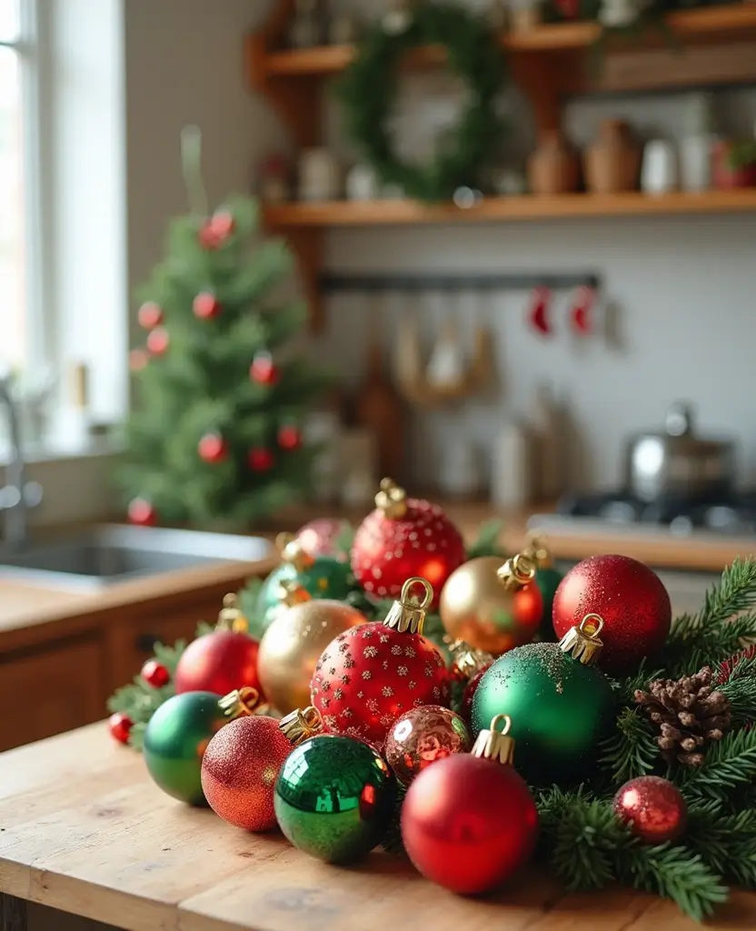 15 best Whimsical Christmas Kitchen Decor Ideas That'll Make You Believe in Holiday Magic! 89 15 Whimsical Christmas Kitchen Decor Ideas That'll Make You Believe in Holiday Magic! - 14. Whimsical Ornament Display