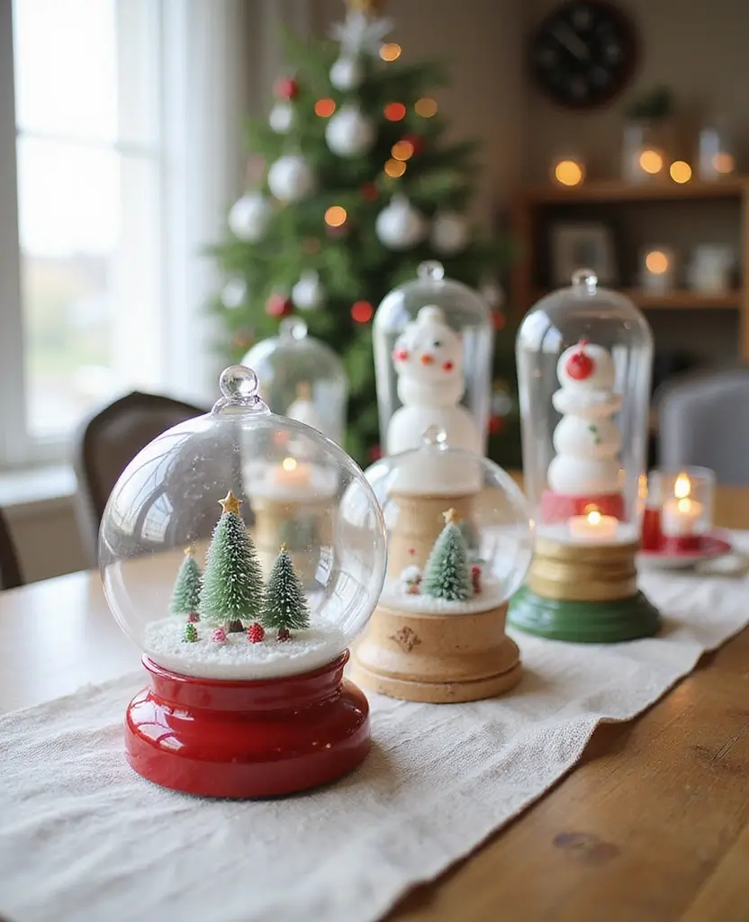 15 best Whimsical Christmas Kitchen Decor Ideas That'll Make You Believe in Holiday Magic! 96 15 Whimsical Christmas Kitchen Decor Ideas That'll Make You Believe in Holiday Magic! - 15. DIY Snow Globe Centerpieces