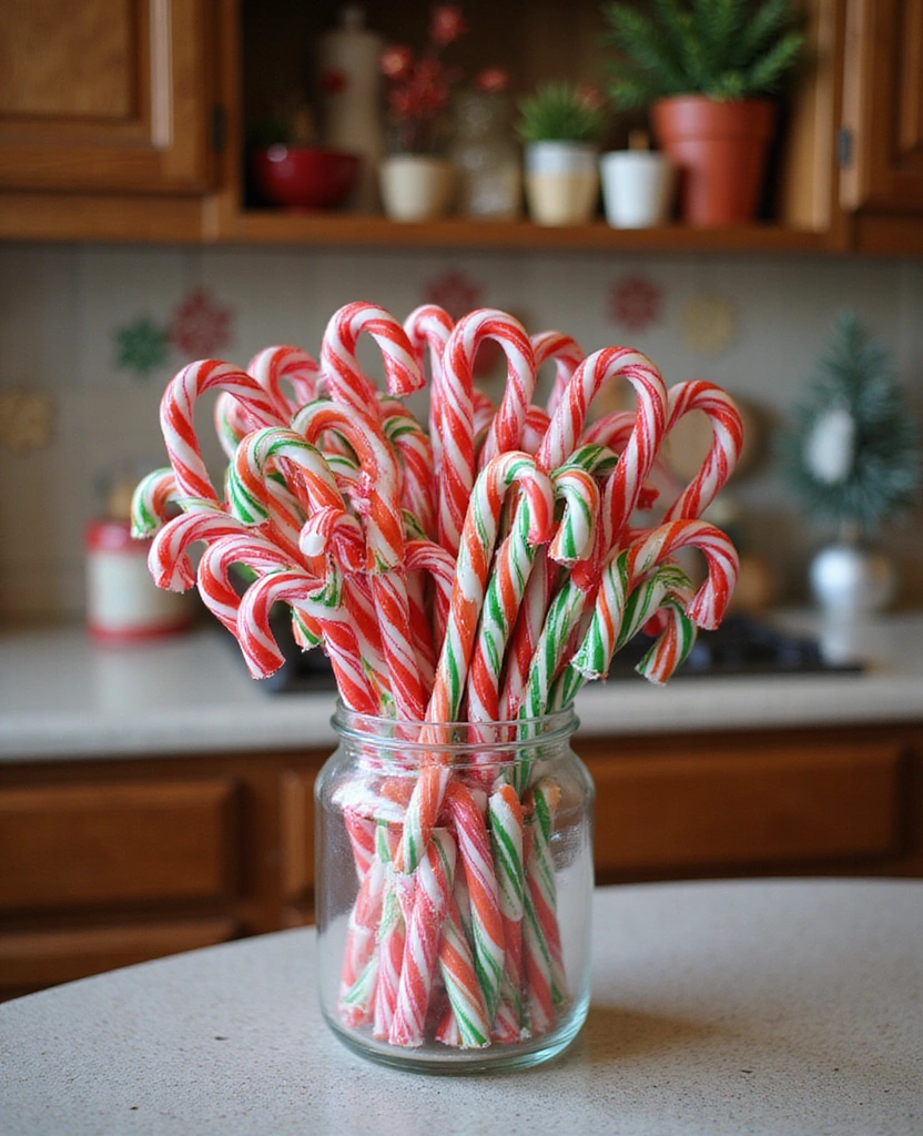 15 best Whimsical Christmas Kitchen Decor Ideas That'll Make You Believe in Holiday Magic! 30 15 Whimsical Christmas Kitchen Decor Ideas That'll Make You Believe in Holiday Magic! - 5. Candy Cane Accents
