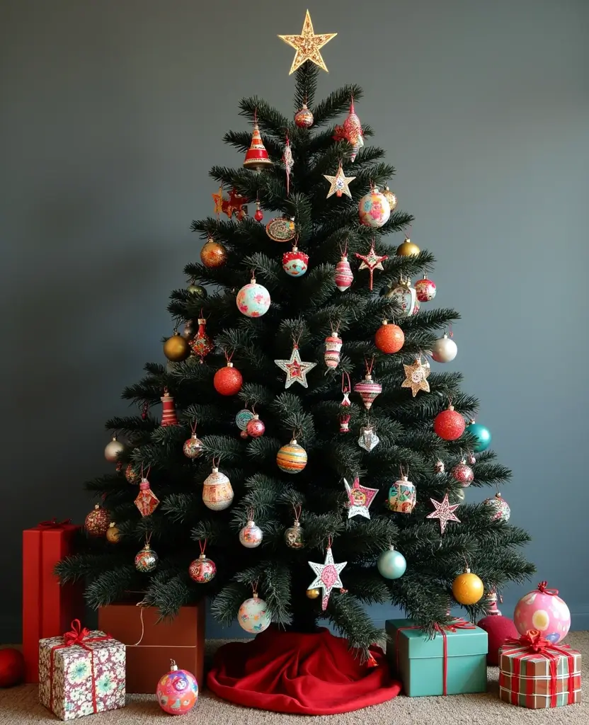 40+ Trendy dark Christmas Tree Designs That Will Wow Your Guests This Season! 72 40+ Trendy Black Christmas Tree Designs That Will Wow Your Guests This Season! - 11. Artistic Expression