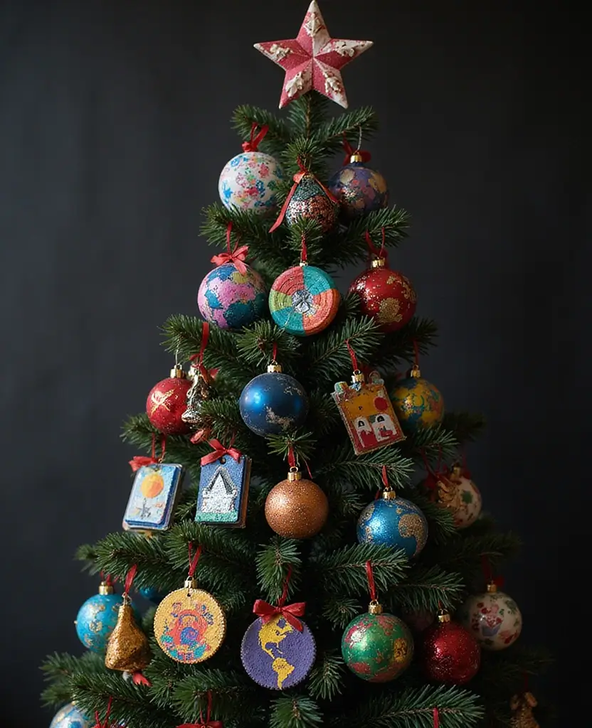 40+ Trendy dark Christmas Tree Designs That Will Wow Your Guests This Season! 100 40+ Trendy Black Christmas Tree Designs That Will Wow Your Guests This Season! - 15. Artsy Ornaments