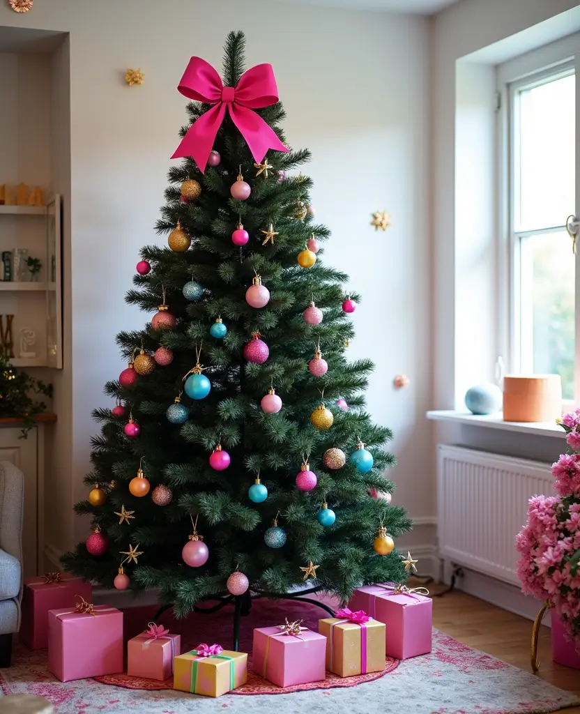 40+ Trendy dark Christmas Tree Designs That Will Wow Your Guests This Season! 9 40+ Trendy Black Christmas Tree Designs That Will Wow Your Guests This Season! - 2. Whimsical Wonderland