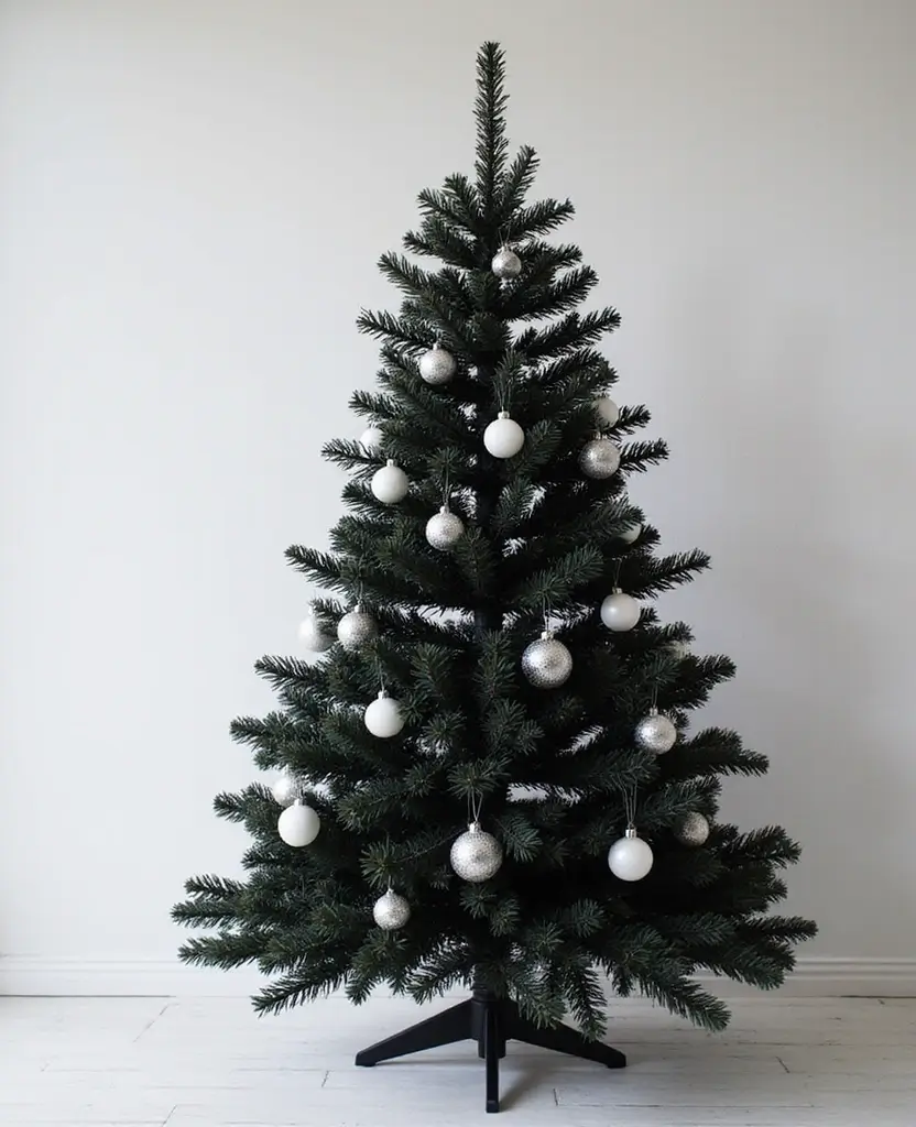 40+ Trendy dark Christmas Tree Designs That Will Wow Your Guests This Season! 16 40+ Trendy Black Christmas Tree Designs That Will Wow Your Guests This Season! - 3. Minimalistic Marvel