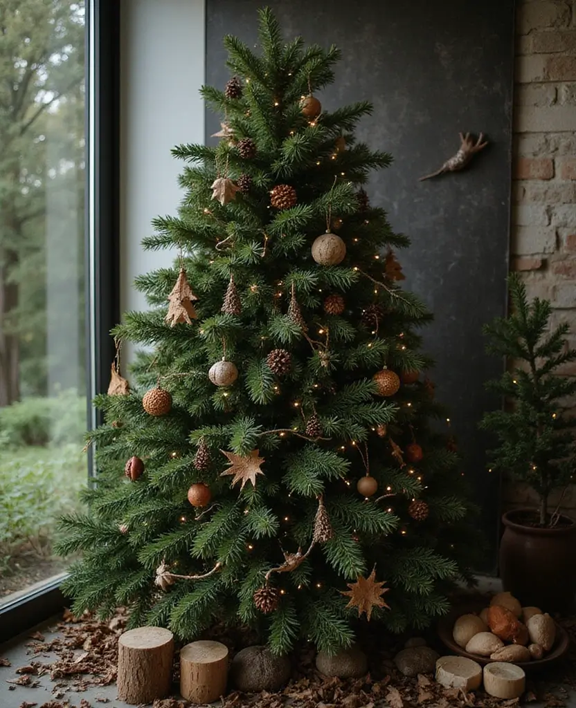 40+ Trendy dark Christmas Tree Designs That Will Wow Your Guests This Season! 219 40+ Trendy Black Christmas Tree Designs That Will Wow Your Guests This Season! - 32. Enchanted Forest