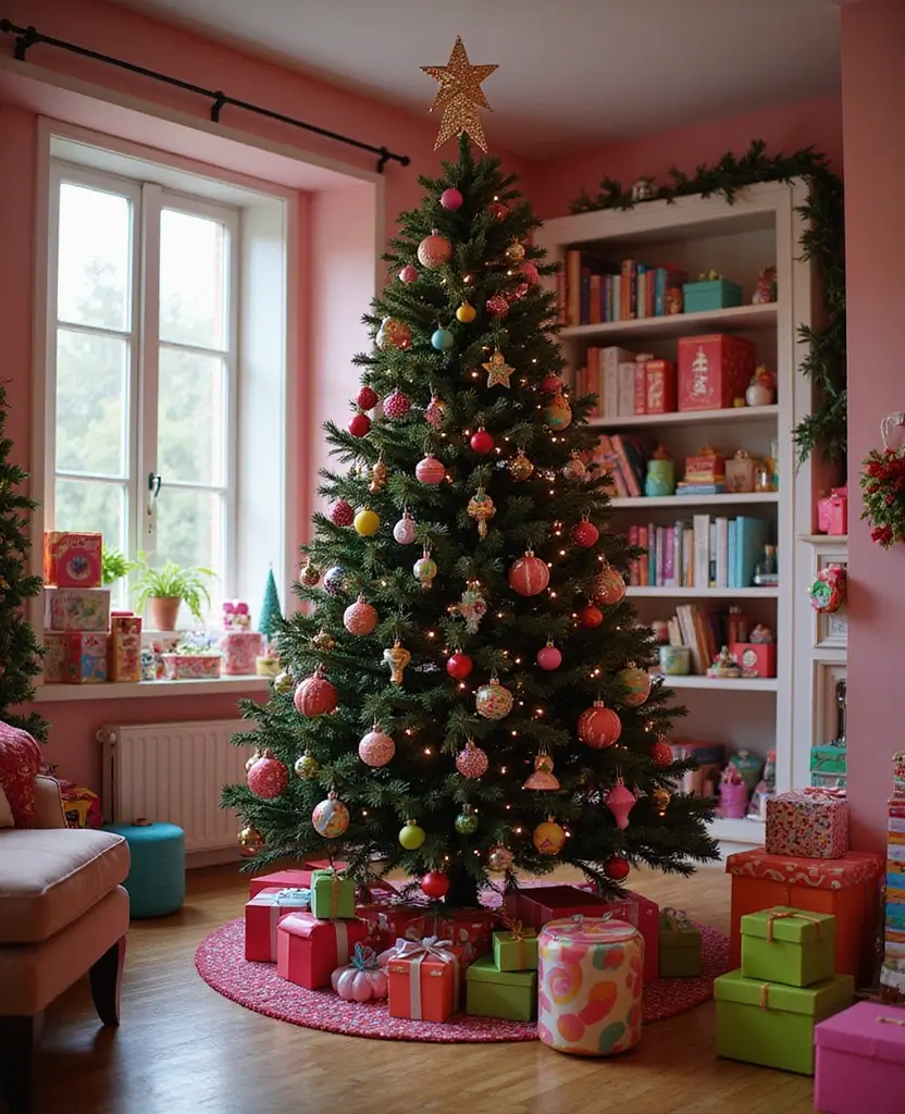 40+ Trendy dark Christmas Tree Designs That Will Wow Your Guests This Season! 226 40+ Trendy Black Christmas Tree Designs That Will Wow Your Guests This Season! - 33. Candy Land